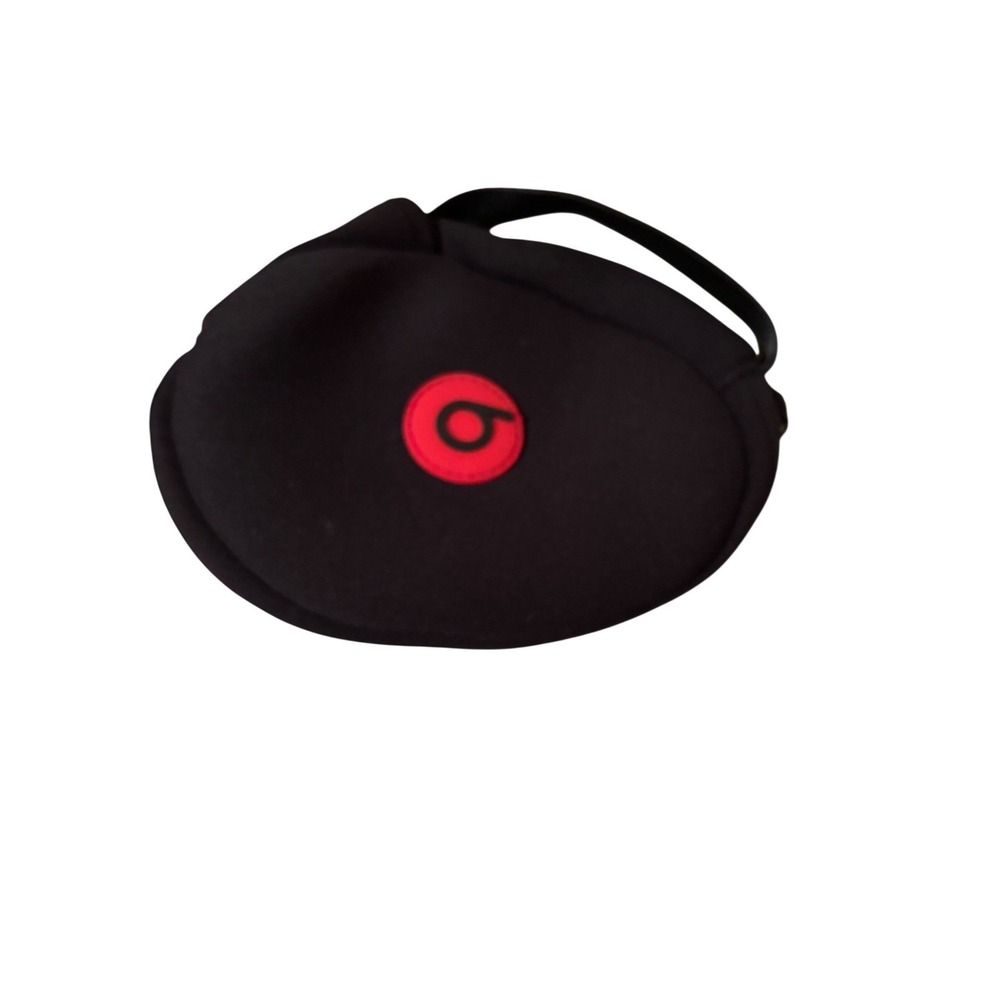 Beats By Dre Black Neoprene‎ Headphone Carrying Case with Red Logo Travel Music